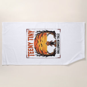 Halloween Tale Teeny Tiny Spooky Vintage Scene_1 Beach Towel