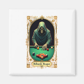 Halloween Tarot Card Skeleton Billiards Reaper  Magnet