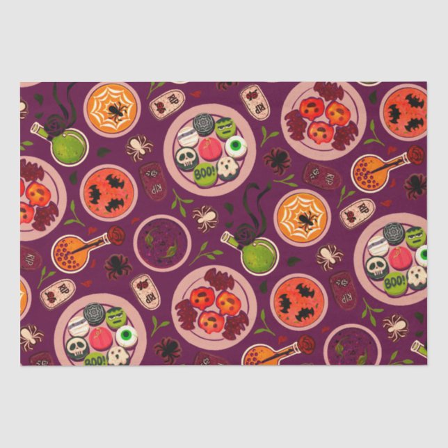 Halloween Tea Party Tissue Paper (Front)