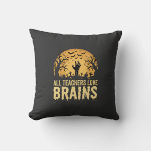 Halloween Teacher Brains Cushion