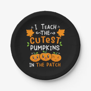 Halloween Teacher Cutest Pumpkins Birthday Paper Plate