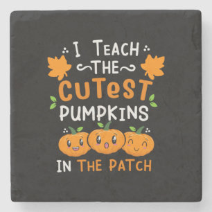 Halloween Teacher Cutest Pumpkins Birthday Stone Coaster