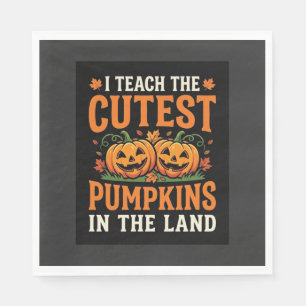 Halloween Teacher Cutest Pumpkins Design_1 Napkin