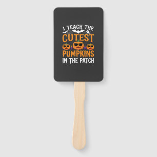Halloween Teacher Cutest Pumpkins in the Patch Hand Fan
