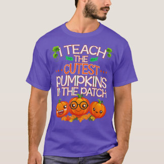 Halloween Teacher Cutest Pumpkins In The Patch Tea T-Shirt
