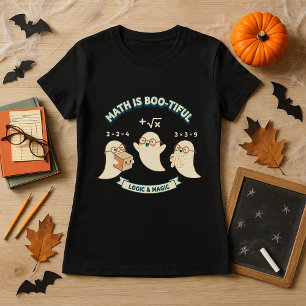 Halloween Teacher Gift Math Is Boo-tiful Ghost  T-Shirt