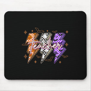 Halloween Teacher Lighting Ghost Pumpkin Trick Or Mouse Pad