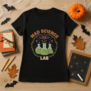 Halloween Teacher Mad Science Lab Spooky Chemistry T-Shirt