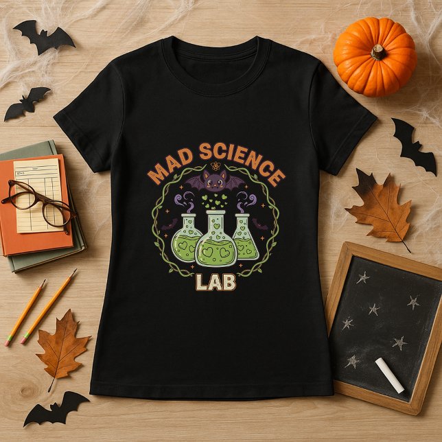 Halloween Teacher Mad Science Lab Spooky Chemistry T-Shirt (Creator Uploaded)