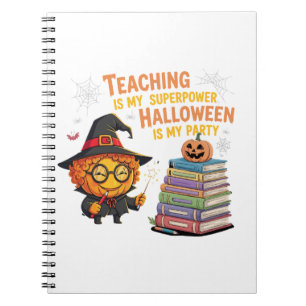 Halloween Teacher Notebook – Pumpkin Witch Design