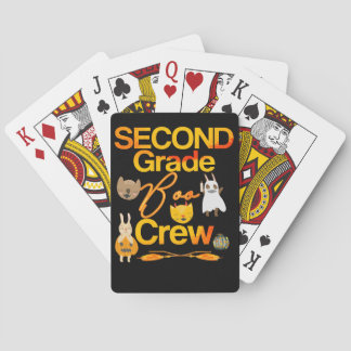 Halloween Teacher or Student 2nd Grade Boo Crew Playing Cards