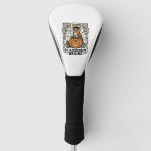 Halloween Teacher Pumpkin Owl Vintage School Shirt Golf Head Cover