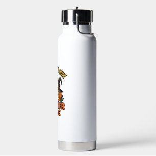 Halloween Teacher Shirt Funny Broom Trouble Design Water Bottle