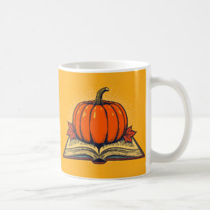 Halloween Teacher Shirts Fall Pumpkin Fall Book Coffee Mug