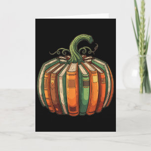 Halloween Teacher Shirts Fall Pumpkin Fall Book Sh Card