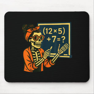 Halloween Teacher Six Seven Meme 6 7 Skeleton Soky Mouse Pad