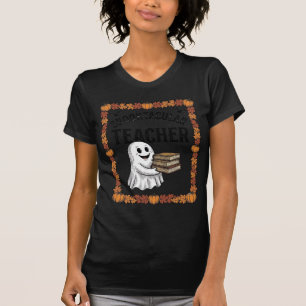 Halloween Teacher Spooktacular Ghost Books Vintage T-Shirt
