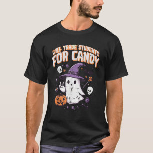 Halloween Teacher Trade Students for Candy Costume T-Shirt