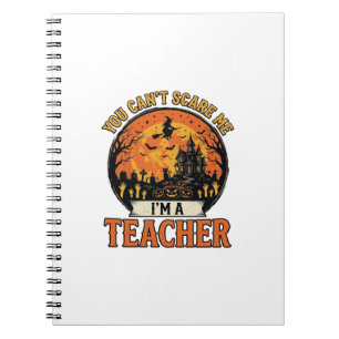 Halloween Teacher Vintage Funny Spooky School Desi Notebook