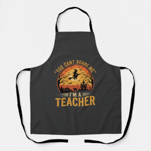 Halloween Teacher Witch Cat Design Apron