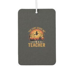Halloween Teacher Witch Cat Design Car Air Freshener