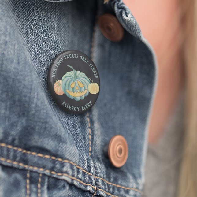 Halloween Teal Pumpkin Allergy Awareness 6 Cm Round Badge (Creator Uploaded)