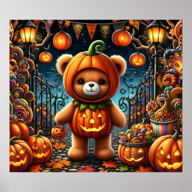 Halloween Teddy Bear Poster (Front)