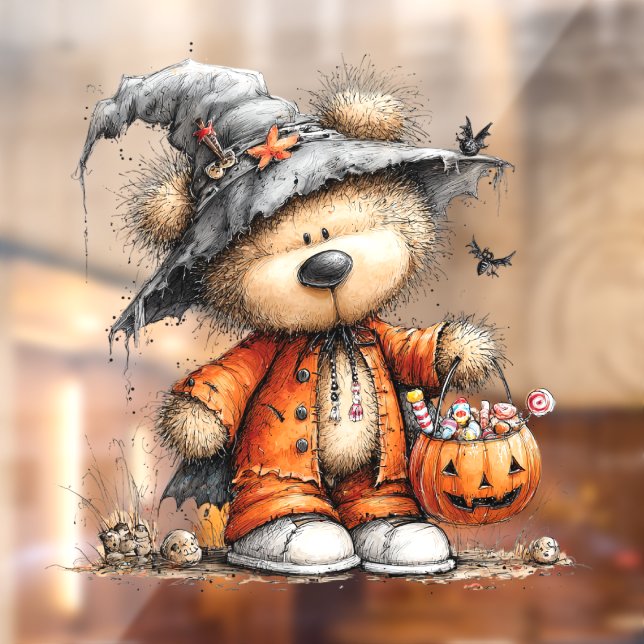 Halloween Teddy Bear Window Cling (Sheet 2)