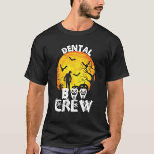 Halloween Tee Dental Boo Crew Funny Dentist Assist