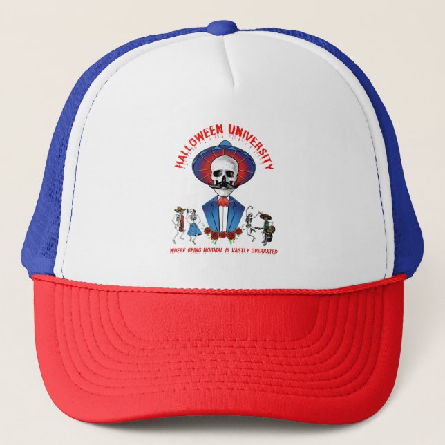 Halloween Tee, Halloweentown University Trucker Hat (Front)