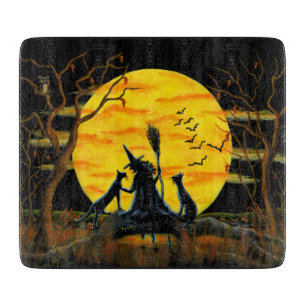 Halloween tempered glass cutting board