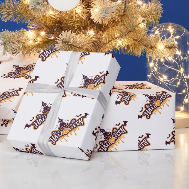 Halloween template wrapping paper (Holidays)