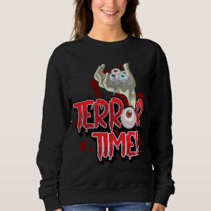 Halloween Terror Time Zombie Hand with Eyes   Sweatshirt