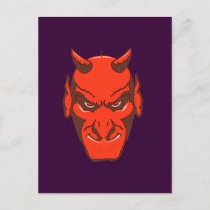 Halloween Teufelskopf devils head Postcard