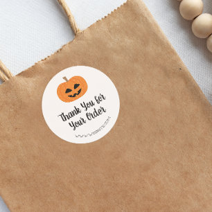 Halloween Thank You for Your Order Classic Round Sticker