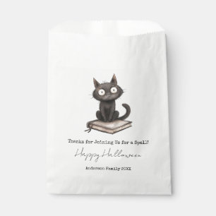 Halloween Thank You Spell Cat Family Party Favour Bag