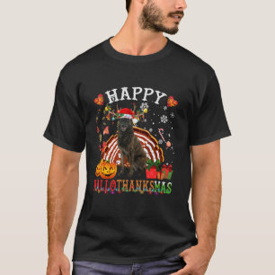 Halloween Thanksgiving Christmas Dutch Shepherd XM T-Shirt