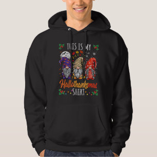 Halloween Thanksgiving Christmas Funny Hallothanks Hoodie