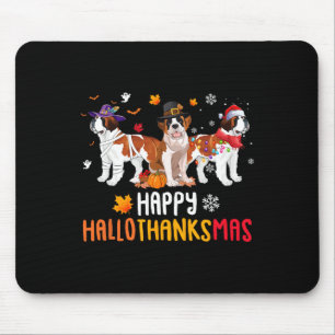 Halloween Thanksgiving Christmas Funny Saint Berna Mouse Pad