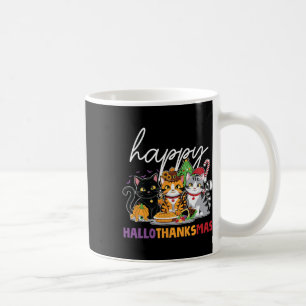 Halloween Thanksgiving Christmas Hallothanksmas Ca Coffee Mug
