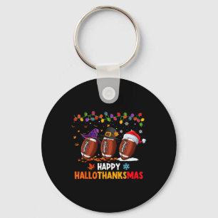 Halloween Thanksgiving Christmas Hallothanksmas Fo Key Ring
