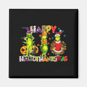 Halloween Thanksgiving Christmas, Happy Hallo Than Magnet