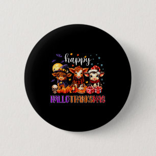 Halloween Thanksgiving Christmas Happy Hallothanks 6 Cm Round Badge