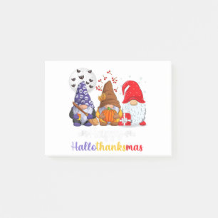 Halloween Thanksgiving Christmas Happy HalloThanks Post-it Notes