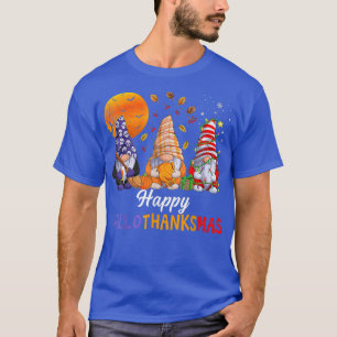Halloween Thanksgiving Christmas Happy HalloThanks T-Shirt