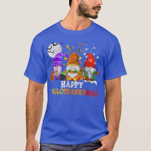 Halloween Thanksgiving Christmas Happy HalloThanks T-Shirt
