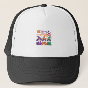 Halloween Thanksgiving Christmas Happy HalloThanks Trucker Hat