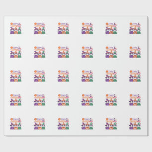 Halloween Thanksgiving Christmas Happy HalloThanks Wrapping Paper