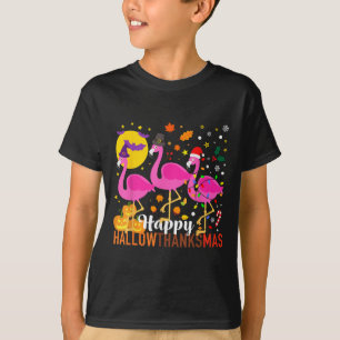 Halloween Thanksgiving Christmas Happy Hallowthank T-Shirt