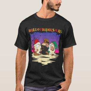 Halloween Thanksgiving Christmas Happy T-Shirt